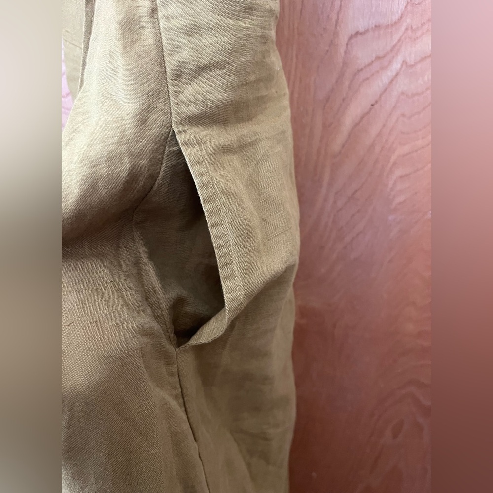 Free People Elegant linen Mustard Dress S - Picture 6 of 10